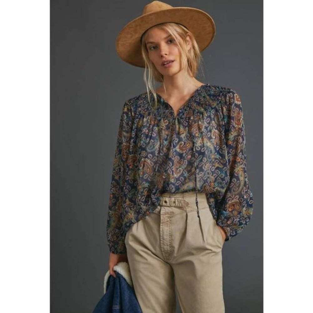 Anthropologie Daniel Rainn Heidi  Heidi Peasant Blouse